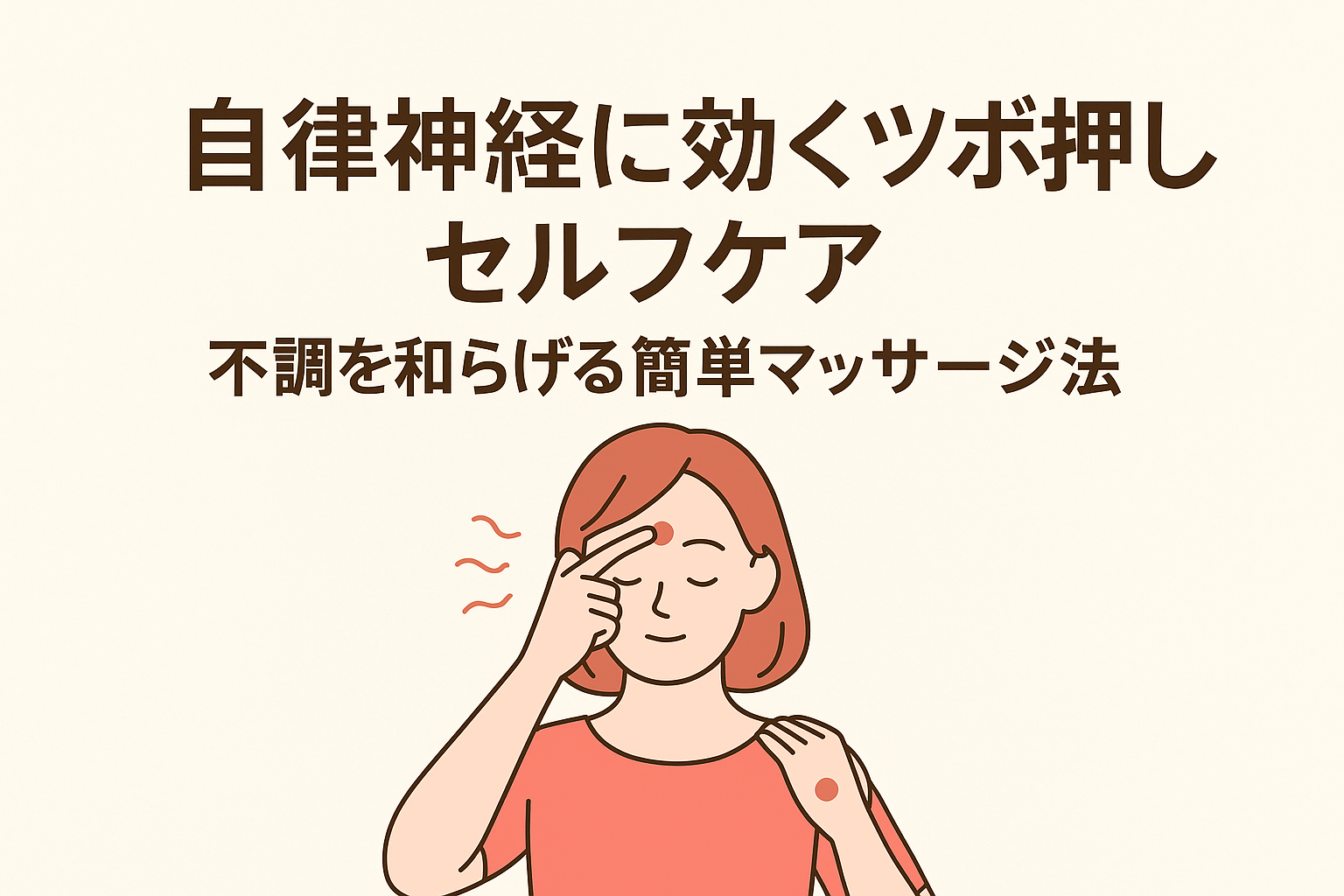 自律神経に効くツボ押しセルフケアのイメージ画像